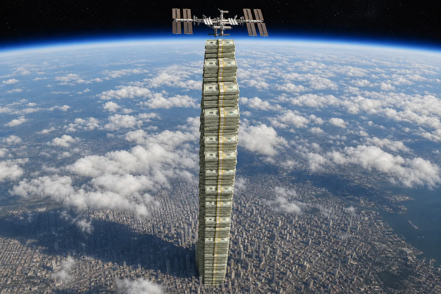 Cash stack to the ISS